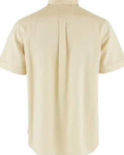Shirts-Fjallraven Mens Ovik Travel SS Shirt - Chalk White