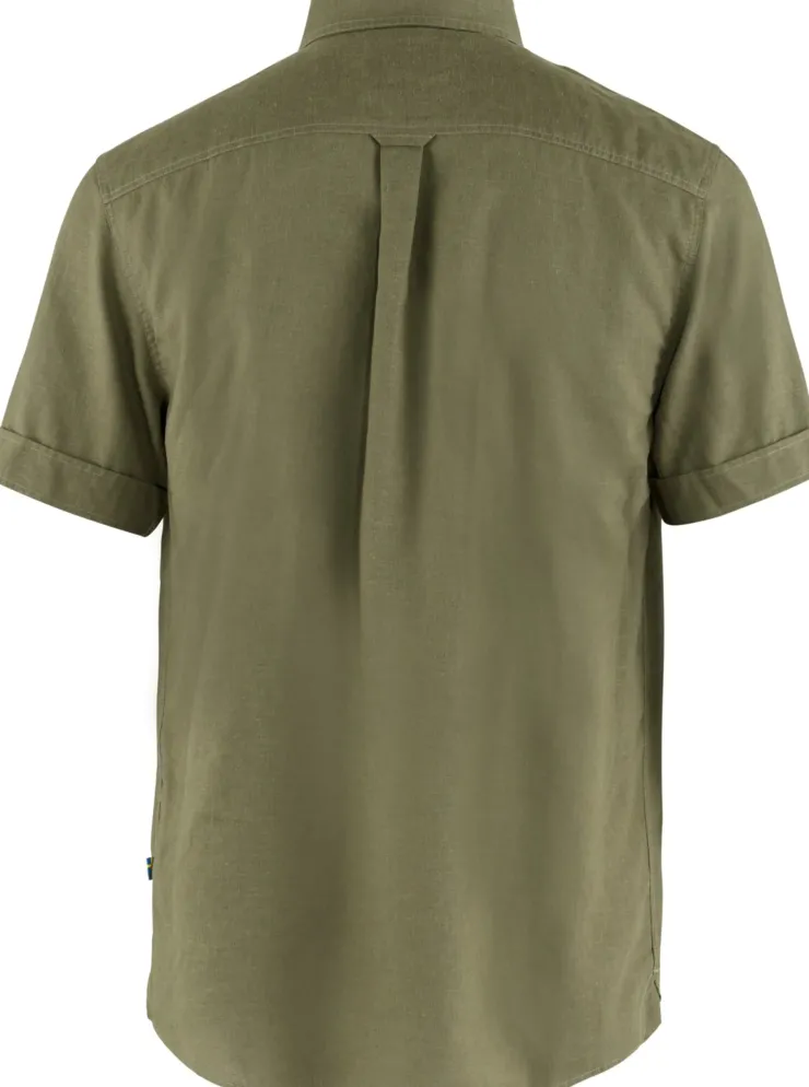 Shirts-Fjallraven Mens Ovik Travel SS Shirt - Green