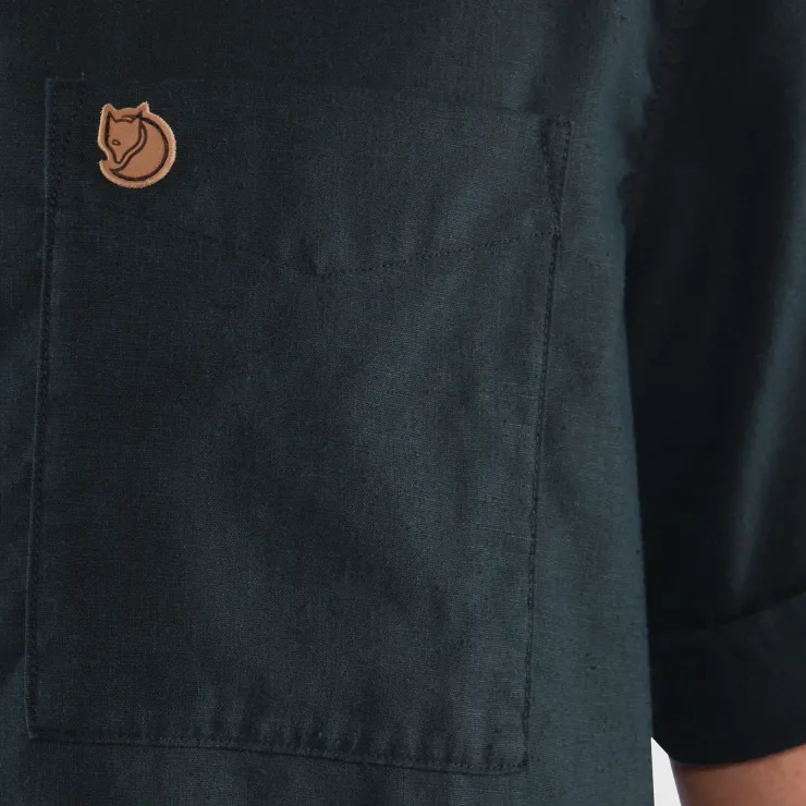 Shirts-Fjallraven Mens Ovik Travel SS Shirt - Green