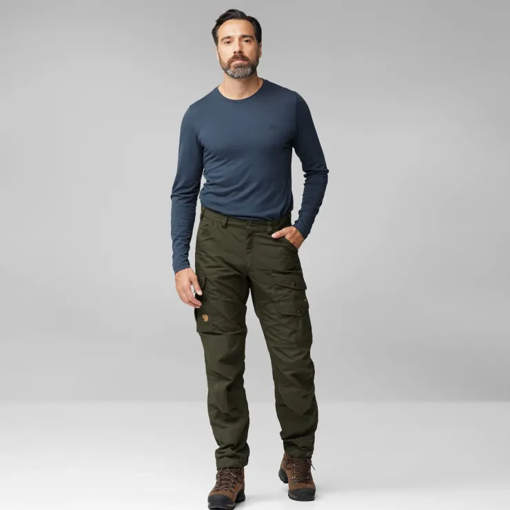 Trousers & Leg Wear-Fjallraven Mens Vidda Pro Trousers - Dark Grey-Black