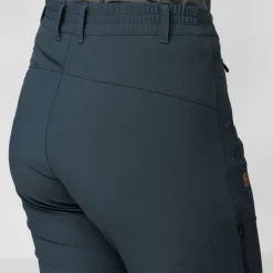 Trousers & Leggings-Fjallraven Womens Abisko Trail Stretch Trousers - Dark Navy