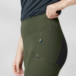 Trousers & Leggings-Fjallraven Womens Abisko Trekking Tights HD - Port