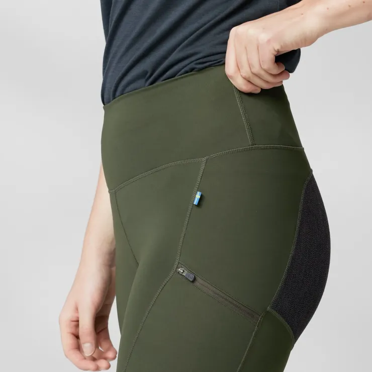 Trousers & Leggings-Fjallraven Womens Abisko Trekking Tights HD - Black