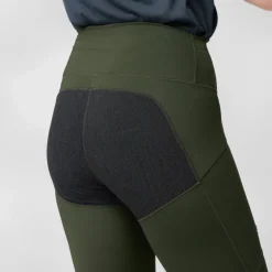 Trousers & Leggings-Fjallraven Womens Abisko Trekking Tights HD - Black