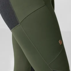 Trousers & Leggings-Fjallraven Womens Abisko Trekking Tights HD - Black