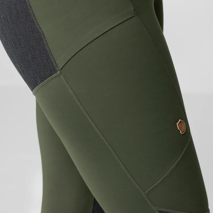 Trousers & Leggings-Fjallraven Womens Abisko Trekking Tights HD - Black