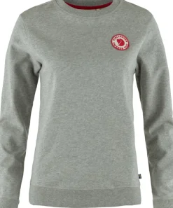 Fleece & Mid Layer-Fjallraven Womens 1960 Logo Badge Sweater - Grey-Melange