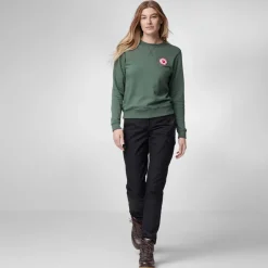 Fleece & Mid Layer-Fjallraven Womens 1960 Logo Badge Sweater - Grey-Melange