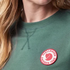 Fleece & Mid Layer-Fjallraven Womens 1960 Logo Badge Sweater - Grey-Melange