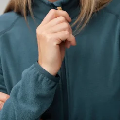 Fleece & Mid Layer-Fjallraven Womens Ovik Lite Fleece Jacket - Mountain Blue
