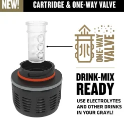 Water Purification-Grayl GeoPress Ti Purifier Plus Cook Lid - Covert Black