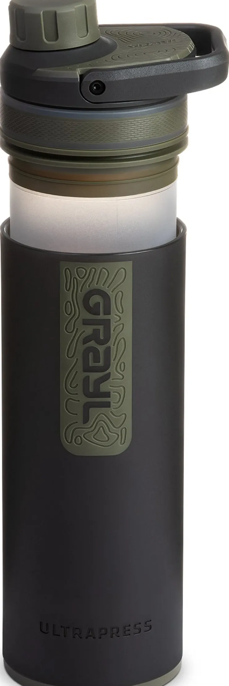 Water Purification-Grayl UltraPress Purifier Bottle - Camp Black