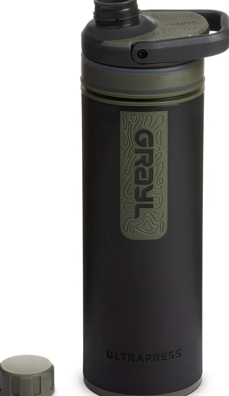 Water Purification-Grayl UltraPress Purifier Bottle - Camp Black