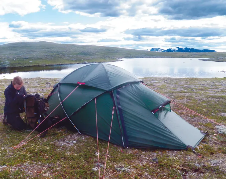 Backpacking & Lightweight Tents-Hilleberg Saivo 3 Tent - Green