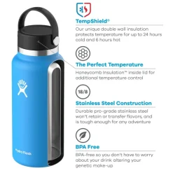 Water Bottles-Hydro Flask 32oz Wide Mouth Bottle - Stone