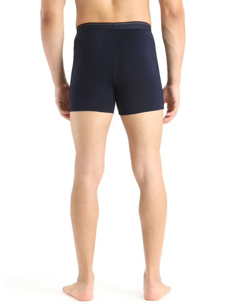 Underwear-Icebreaker Mens Anatomica Boxers - Midnight Navy