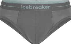 Underwear-Icebreaker Mens Anatomica Briefs - Jet Heather