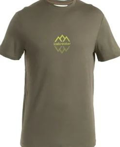 T-Shirts & Baselayers-Icebreaker Mens Merino 150 Tech Lite III SS Tee - Logo Reflective - Loden