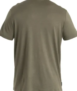 T-Shirts & Baselayers-Icebreaker Mens Merino 150 Tech Lite III SS Tee - Logo Reflective - Loden