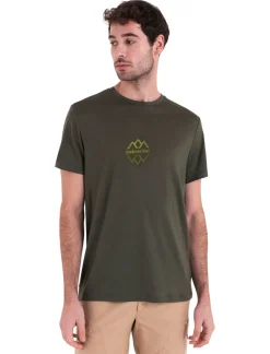 T-Shirts & Baselayers-Icebreaker Mens Merino 150 Tech Lite III SS Tee - Logo Reflective - Loden