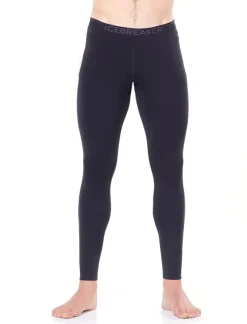 Trousers & Leg Wear-Icebreaker Mens 200 Oasis Leggings - Black