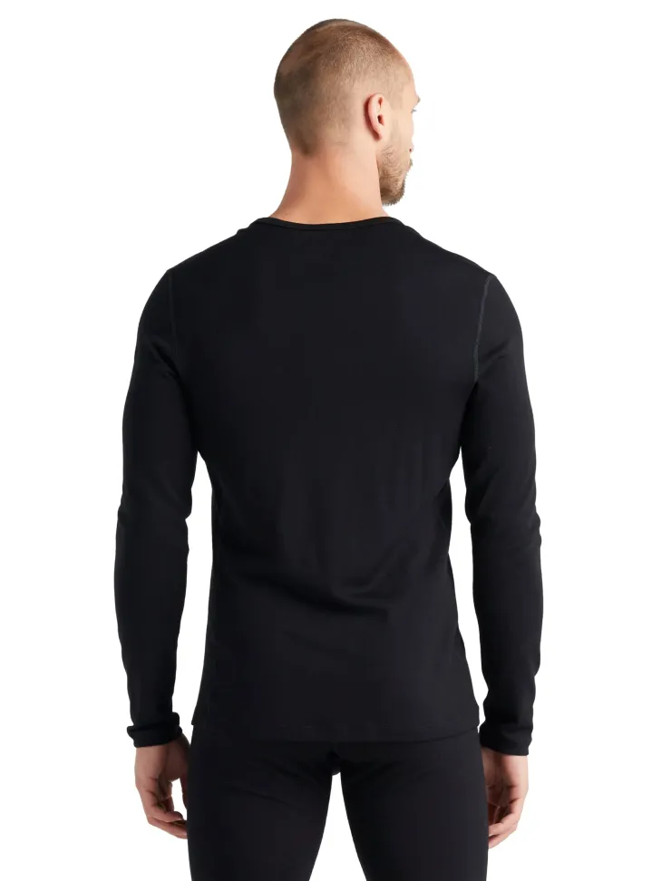 T-Shirts & Baselayers-Icebreaker Mens 260 Tech Long Sleeved Crewe Top - Black
