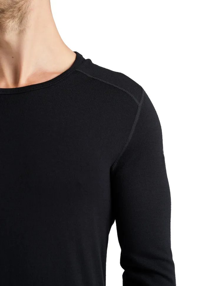 T-Shirts & Baselayers-Icebreaker Mens 260 Tech Long Sleeved Crewe Top - Black