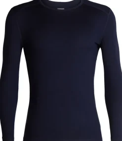 T-Shirts & Baselayers-Icebreaker Mens 260 Tech LS Crewe - Midnight Navy