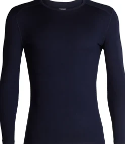 T-Shirts & Baselayers-Icebreaker Mens 260 Tech LS Crewe - Midnight Navy