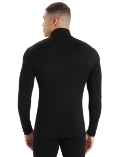 T-Shirts & Baselayers-Icebreaker Mens 260 Tech LS Half Zip Top - Black