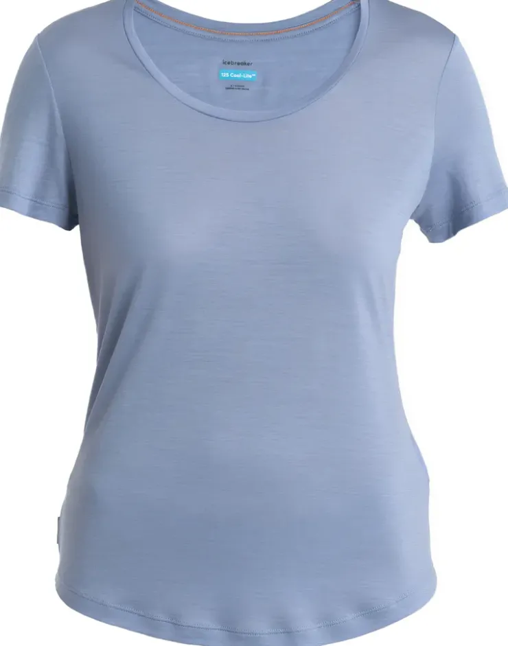 T-Shirts & Baselayers-Icebreaker Womens Merino 125 Cool-Lite Sphere III SS Scoop Tee - Kyanite