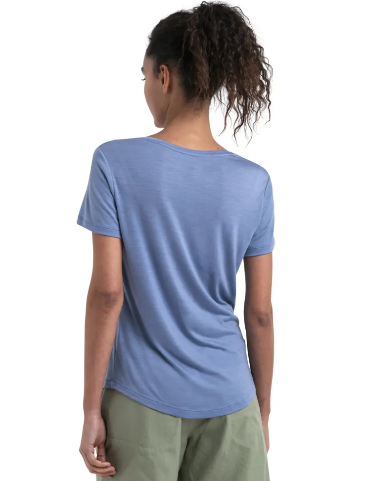 T-Shirts & Baselayers-Icebreaker Womens Merino 125 Cool-Lite Sphere III SS Scoop Tee - Kyanite