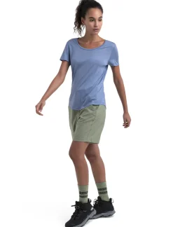 T-Shirts & Baselayers-Icebreaker Womens Merino 125 Cool-Lite Sphere III SS Scoop Tee - Kyanite