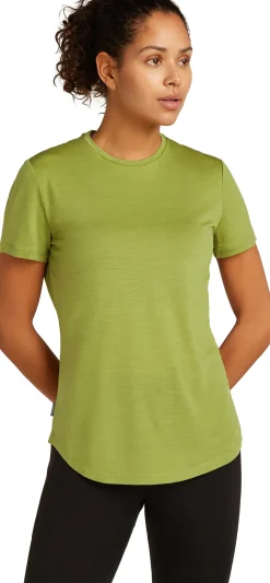 T-Shirts & Baselayers-Icebreaker Womens Merino 125 Cool-Lite Sphere III SS Tee - Olive