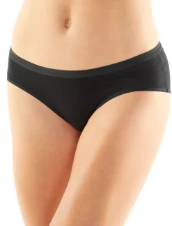 Underwear-Icebreaker Womens Siren Hipkini Briefs - Black