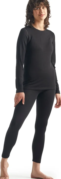 T-Shirts & Baselayers-Icebreaker Womens 260 Tech Long Sleeved Crewe Top - Black