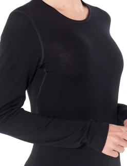 T-Shirts & Baselayers-Icebreaker Womens 260 Tech LS Crewe - Midnight Navy