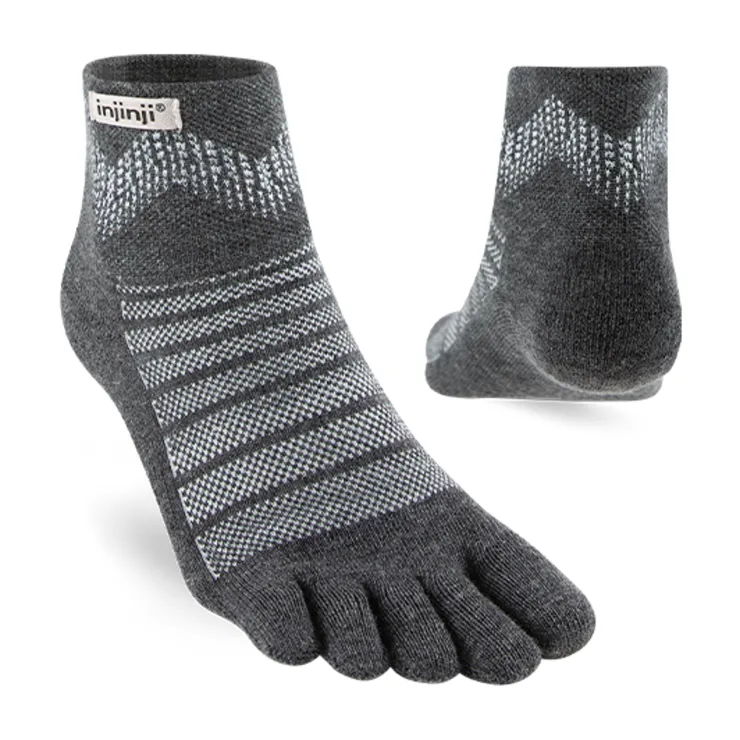 Socks|Socks-Injinji Unisex Outdoor Midweight Merino Mini Crew Toe Socks - Slate
