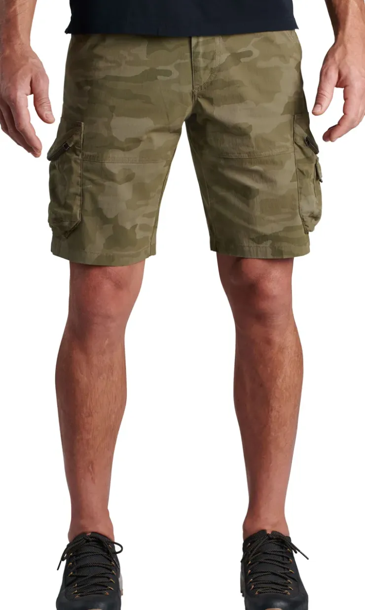 Shorts-Kuhl Mens Ambush Cargo Shorts - Green Camo