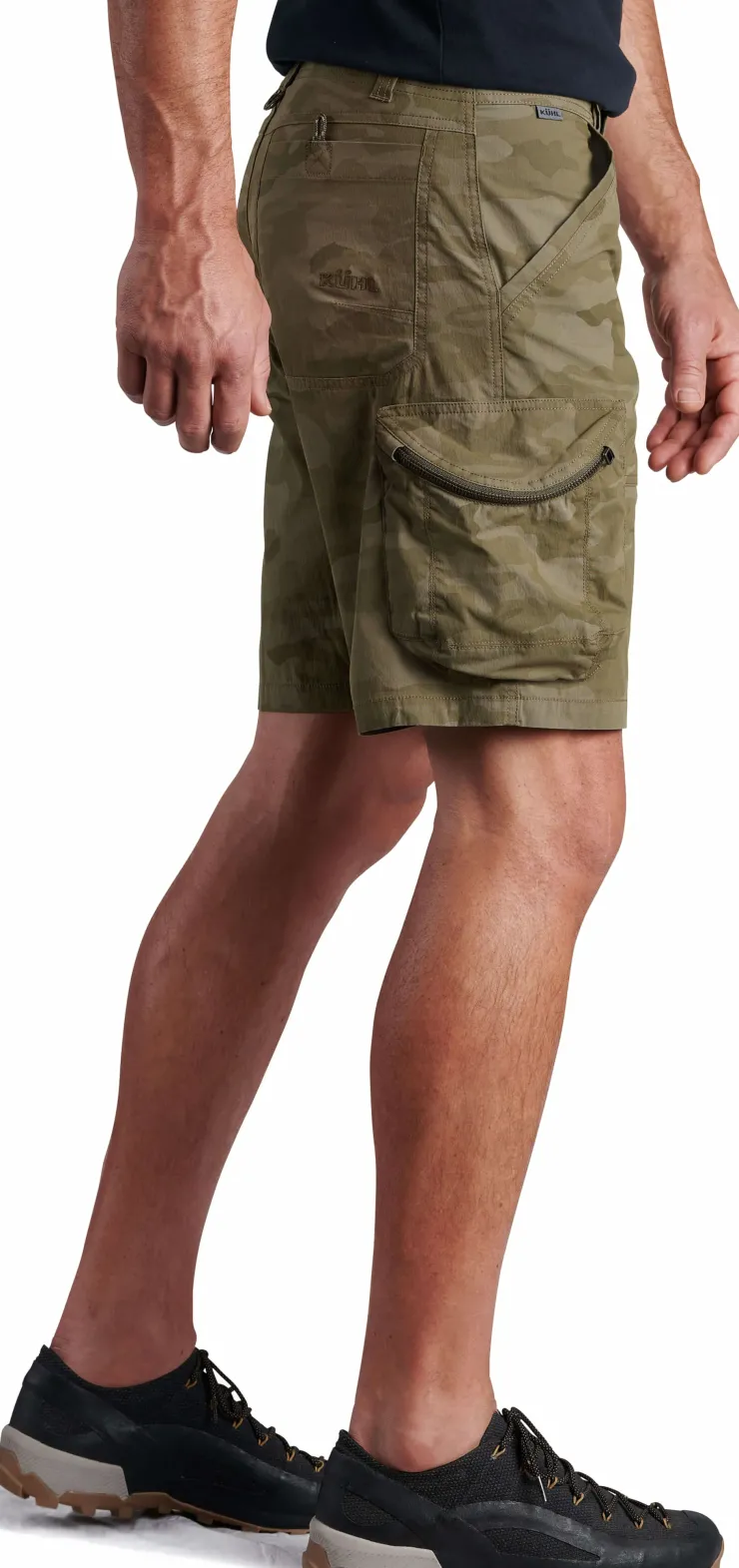 Shorts-Kuhl Mens Ambush Cargo Shorts - Green Camo