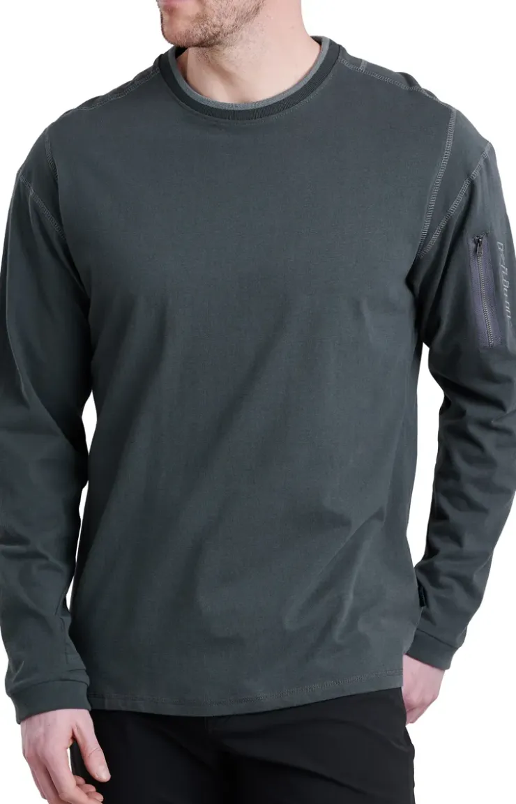 Fleece & Mid Layer-Kuhl Mens Kommando Crew - Carbon