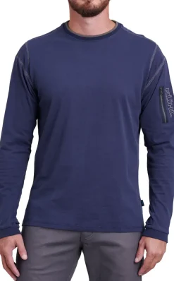 Fleece & Mid Layer-Kuhl Mens Kommando Crew - Mutiny Blue