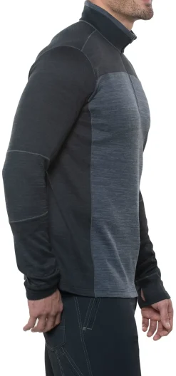 Fleece & Mid Layer-Kuhl Mens Ryzer Sweater - Black-Koal