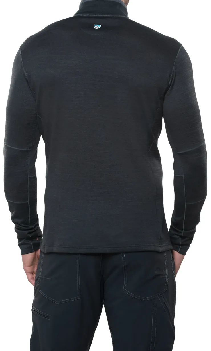 Fleece & Mid Layer-Kuhl Mens Ryzer Sweater - Black-Koal