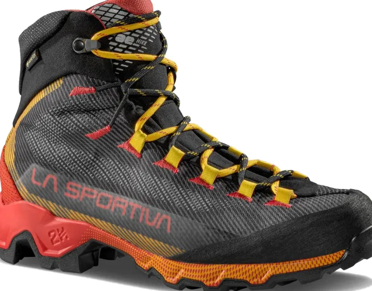 Hiking Shoes & Boots|Hiking Boots-La Sportiva Mens Aequilibrium Hike GTX Boots - Carbon-Yellow