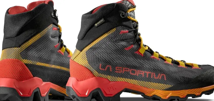 Hiking Shoes & Boots|Hiking Boots-La Sportiva Mens Aequilibrium Hike GTX Boots - Carbon-Yellow