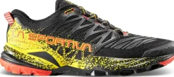 Hiking Shoes & Boots|Running Shoes-La Sportiva Mens Akasha II Running Shoe - Black-Yellow