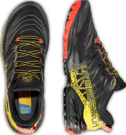 Hiking Shoes & Boots|Running Shoes-La Sportiva Mens Akasha II Running Shoe - Black-Yellow