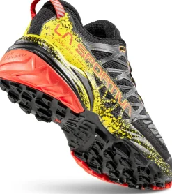 Hiking Shoes & Boots|Running Shoes-La Sportiva Mens Akasha II Running Shoe - Black-Yellow