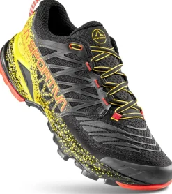 Hiking Shoes & Boots|Running Shoes-La Sportiva Mens Akasha II Running Shoe - Black-Yellow